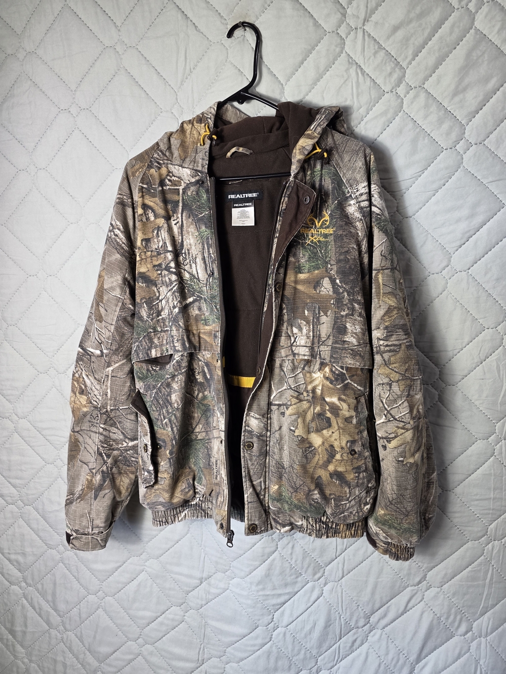 Realtree Jacket Mens Large Xtra Microban Scent Control Fleece Lined Camouflage - Picture 4 of 6